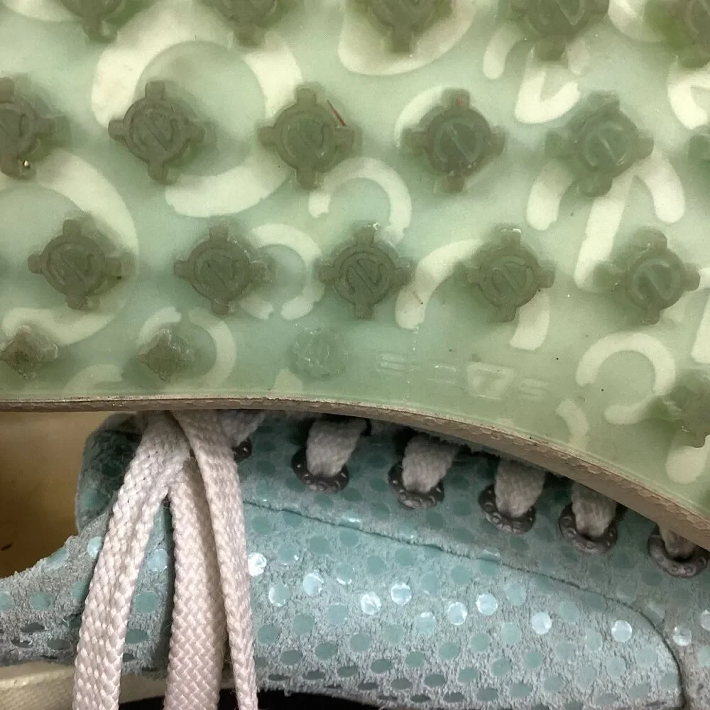 Ecco Spikeless Golf Shoes - Women's Sz 9.5 Extra Width- Sky Blue Spotted - E-DTS - Picture 10 of 10